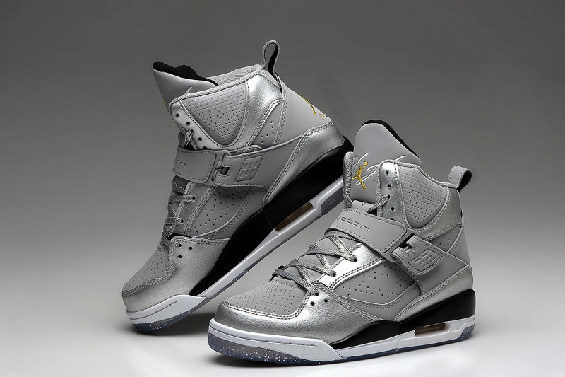 Air Jordan 45 Flight Silver Black For Women