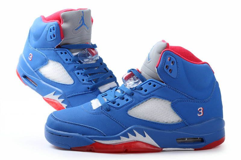 2013 Popular Jordan 5 All Blue Red