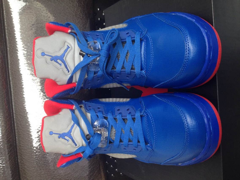 New Air Jordan Retro 5 CP3 Blue Red Shoes