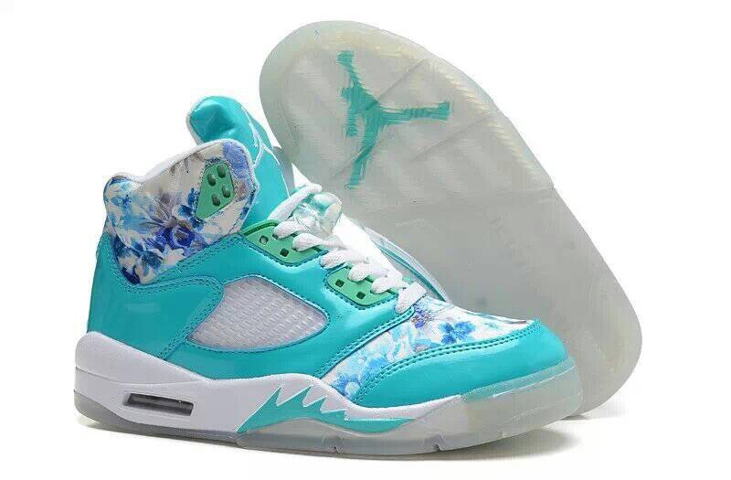 Air Jordan 5 GS Blue Cherry Blossom - Click Image to Close