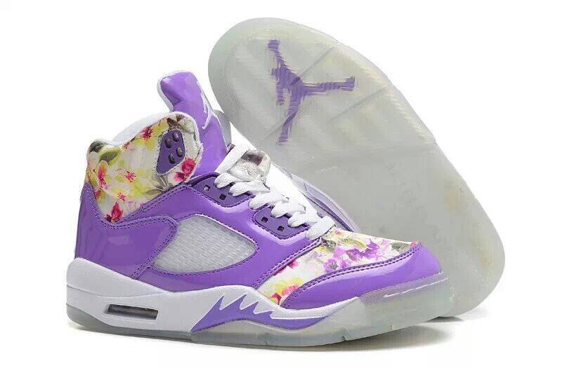 Air Jordan 5 GS Purple Cherry Blossom - Click Image to Close