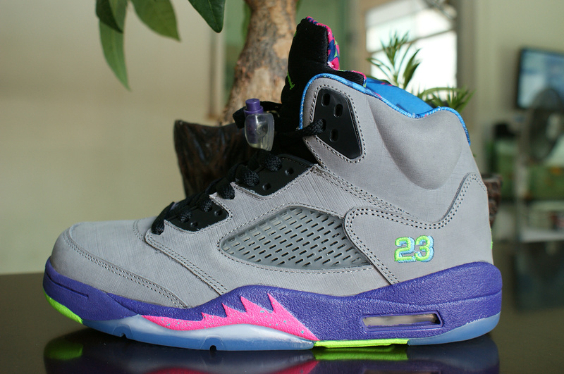 Air Jordan 5 Mandarin Duck Edition Grey Purple Pink Green Shoes