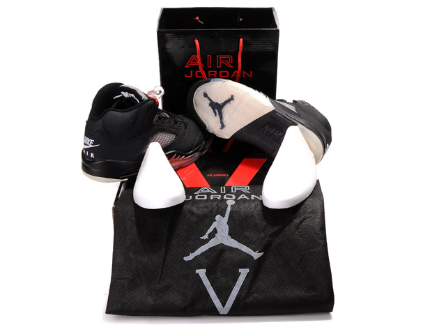 Authentic Jordan 5 Hardback Box Black White Red - Click Image to Close