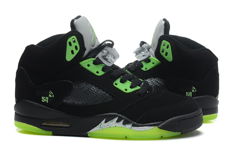 Air Jordan 5 Retro Quai 54 Black Radiant Green Cheap