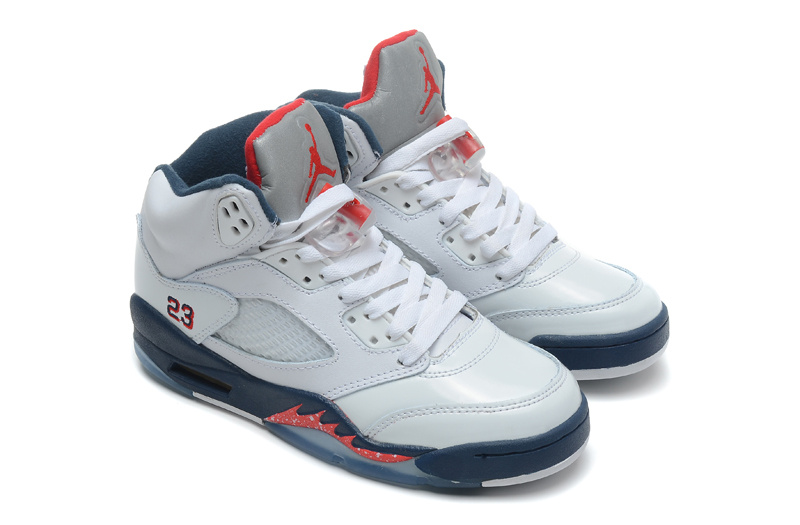 Air Jordan 5 Retro White Varsity Red Obsidian