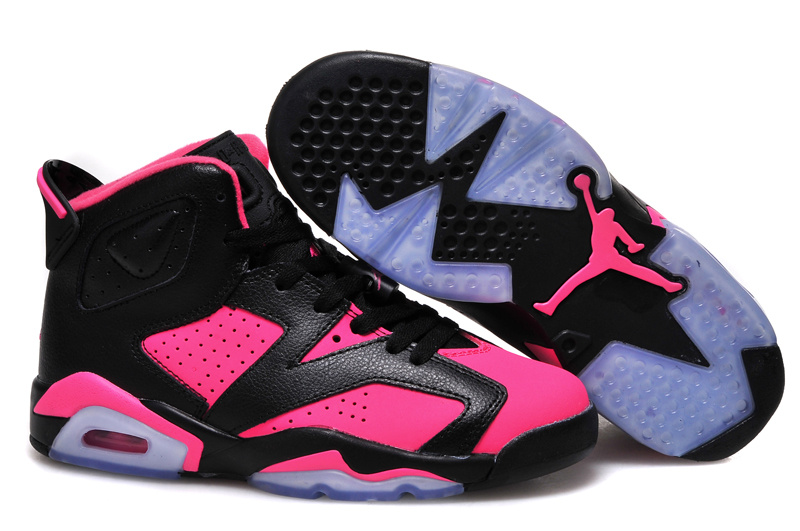 Air Jordan 6 GS Black Pink Shoes - Click Image to Close