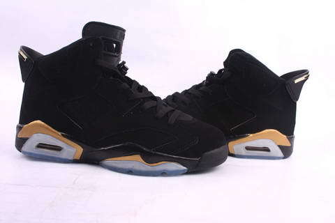 New Air Jordan Retro 6 Black Gold Footwear