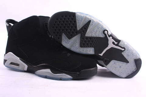 New Air Jordan Retro 6 Black Grey Footwear