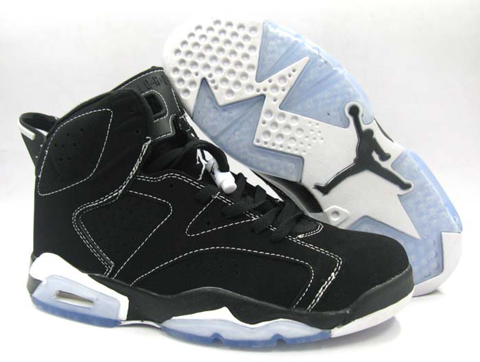 Original Jordan 6 Black White Shoes - Click Image to Close