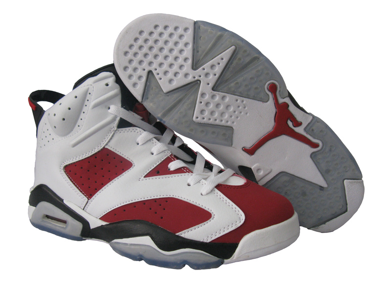 Original Jordan 6 White Red Black Shoes