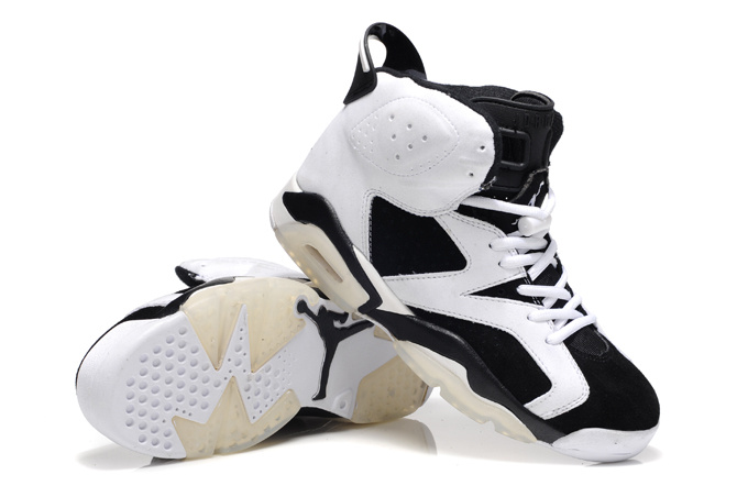 Air Jordan 6 Suede White Black Shoes