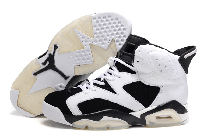 Air Jordan 6 Suede White Black Shoes - Click Image to Close