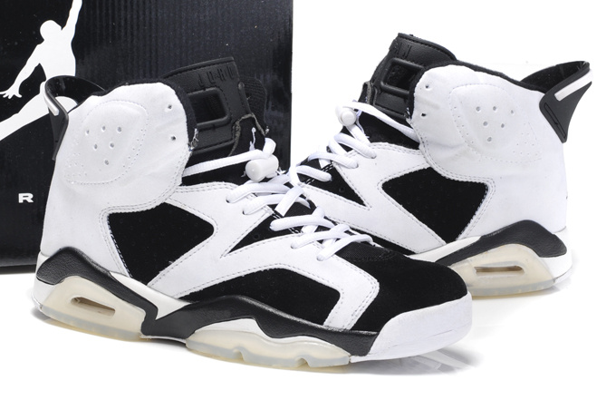 Air Jordan 6 Suede White Black Shoes