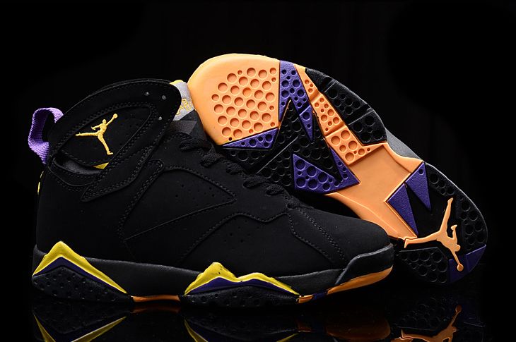 Air Jordan 7 Kobe Bryant Lakers Away PE Black Yellow Purple