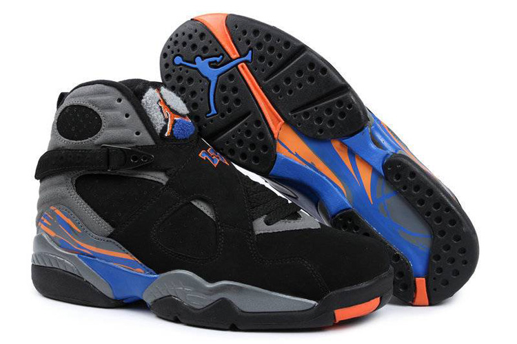 Air Jordan 8 Retro Black Bright Citrus Cool Grey Deep Royal Blue