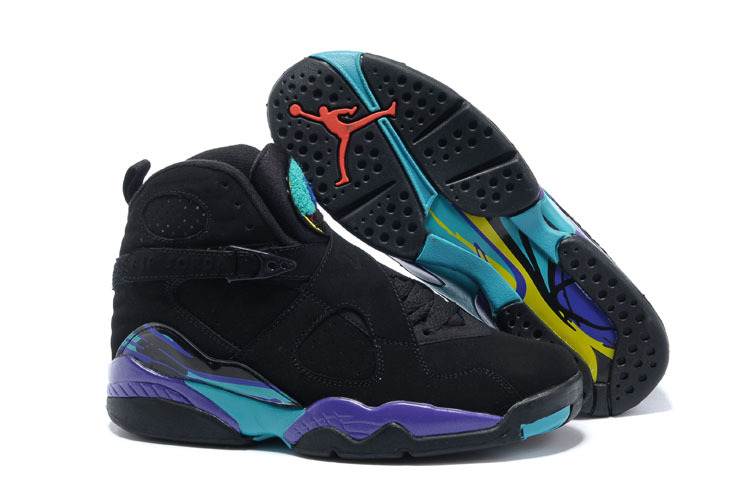 Air Jordan 8 Retro Black Dark Concord Anthracite Aqua Tone