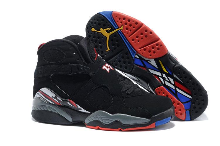 Air Jordan 8 Retro Playoffs Black True Red White - Click Image to Close