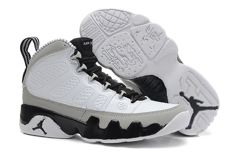 Air Jordan 9 Retro Birmingham Barons White Black Natural Grey