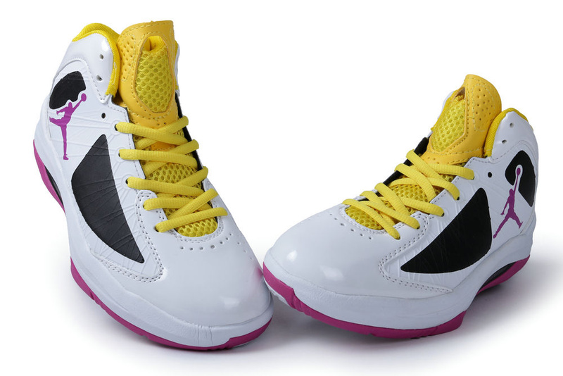 2013 Air Jordan Aero Flight White Black Pink Yellow For Men