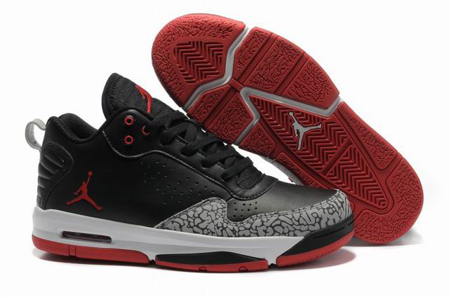 Jordan After Games II Black Grey Red Shoes - Click Image to Close