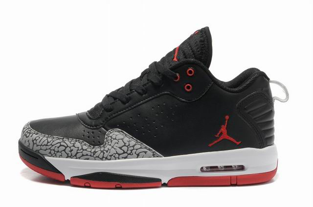 Jordan After Games II Black Grey Red Shoes - Click Image to Close