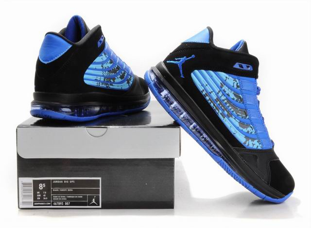 Cheap Jordan Big Ups Blue Black Shoes