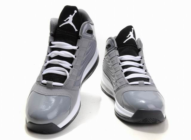 Cheap Jordan Big Ups Grey White Shoes - Click Image to Close