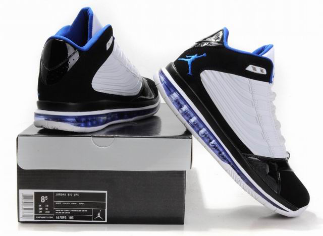 Cheap Jordan Big Ups White Black Blue Shoes - Click Image to Close