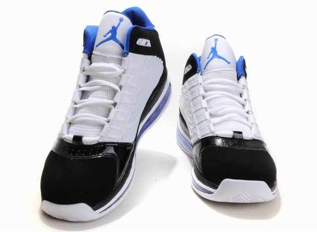 Cheap Jordan Big Ups White Black Blue Shoes - Click Image to Close