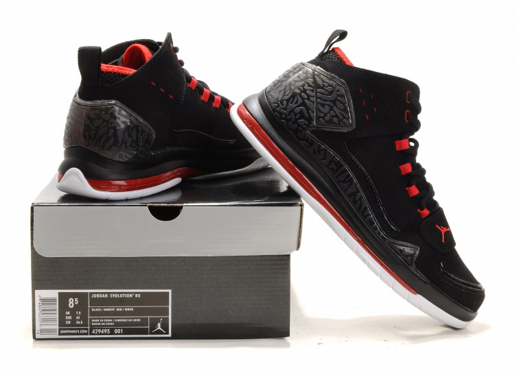 Air Jordan Evolution 85 Black Red - Click Image to Close