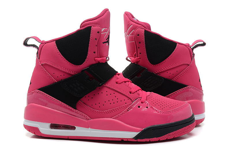 Women Air Jordan Flight 45 Pink Black Shoes 547769 601 - Click Image to Close