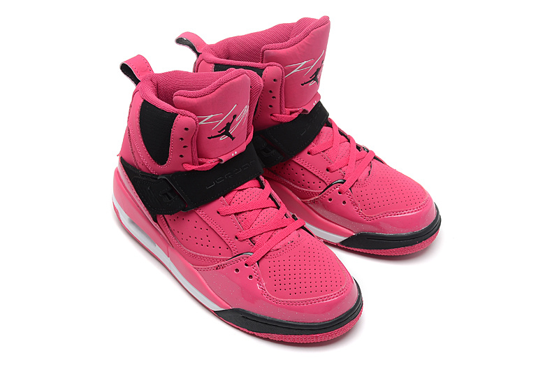 Women Air Jordan Flight 45 Pink Black Shoes 547769 601 - Click Image to Close