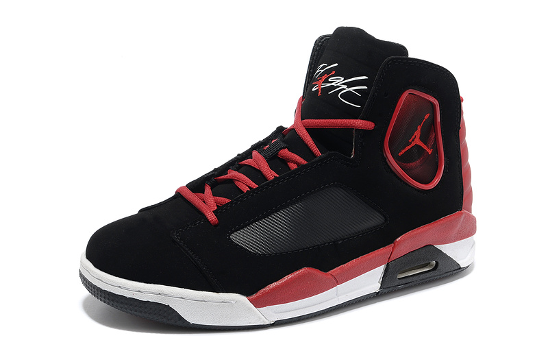 2013 Air Jordan Flight Luminary Black Red White Shoes