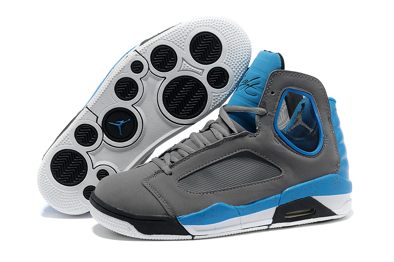 2013 Air Jordan Flight Luminary Grey Blue Shoes - Click Image to Close