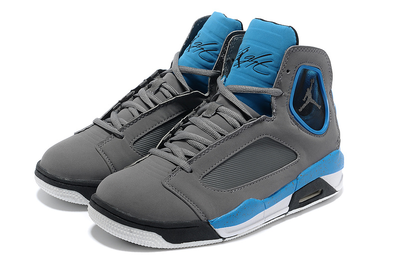 2013 Air Jordan Flight Luminary Grey Blue Shoes