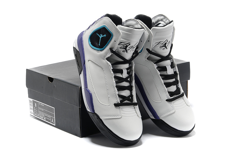 2013 Air Jordan Flight Luminary White Purple Shoes
