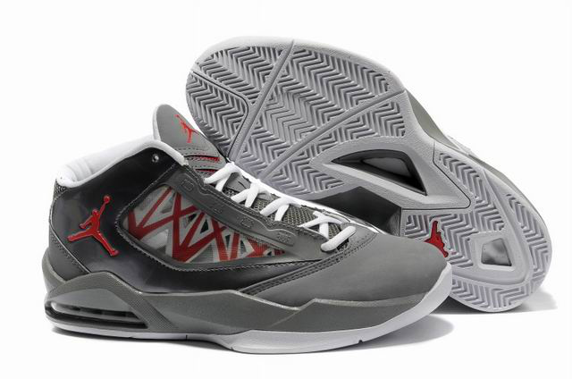 2012 Jordan Flight The Power Grey Red Shoes