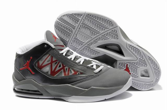 2012 Jordan Flight The Power Grey Red Shoes - Click Image to Close