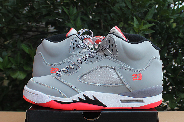 2015 Real Air Jordan Hot Lava Grey Pink Shoes For Women - Click Image to Close