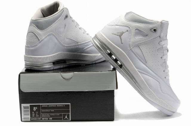 Authentic Jordan Jumpman H Series II All White Shoes - Click Image to Close
