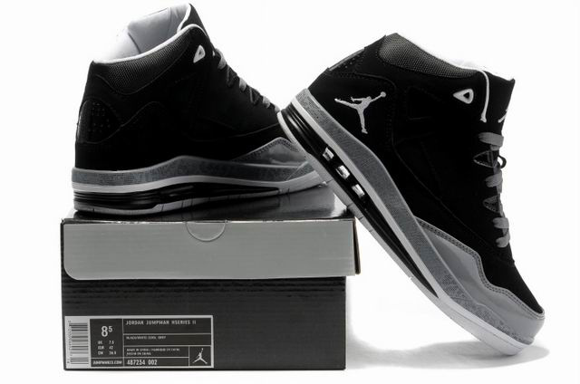 Authentic Jordan Jumpman H Series II Black Grey White Shoes - Click Image to Close