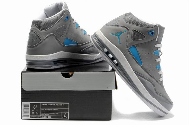 Authentic Jordan Jumpman H Series II Grey White Blue Shoes - Click Image to Close