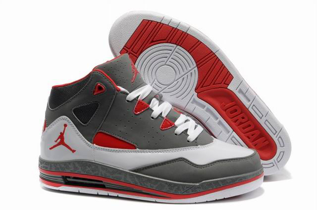 Authentic Jordan Jumpman H Series II Grey White Red Shoes - Click Image to Close