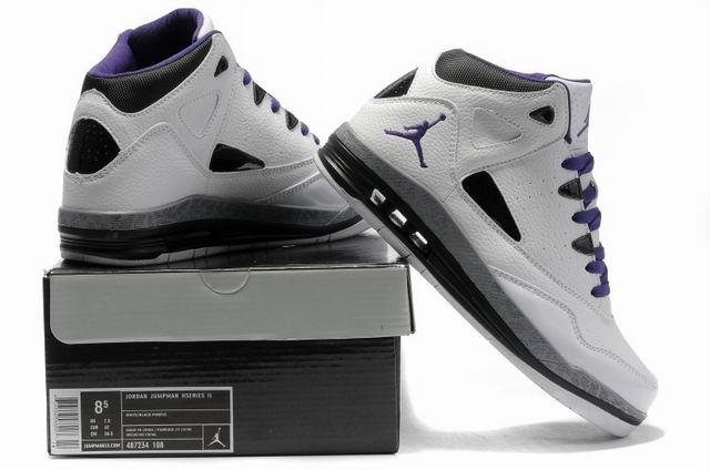 Authentic Jordan Jumpman H Series II White Purple Shoes - Click Image to Close
