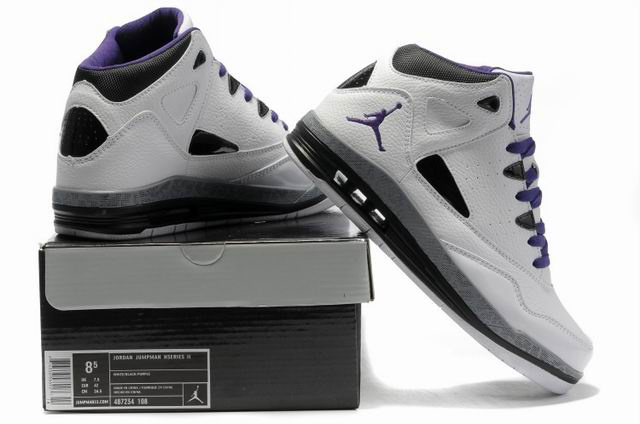 Authentic Jordan Jumpman H Series II White Purple Shoes