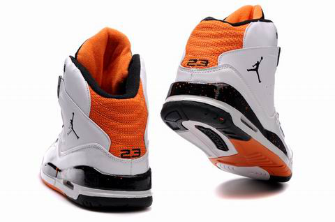 Authentic Jordan Jumpman Shoes White Black Orange - Click Image to Close