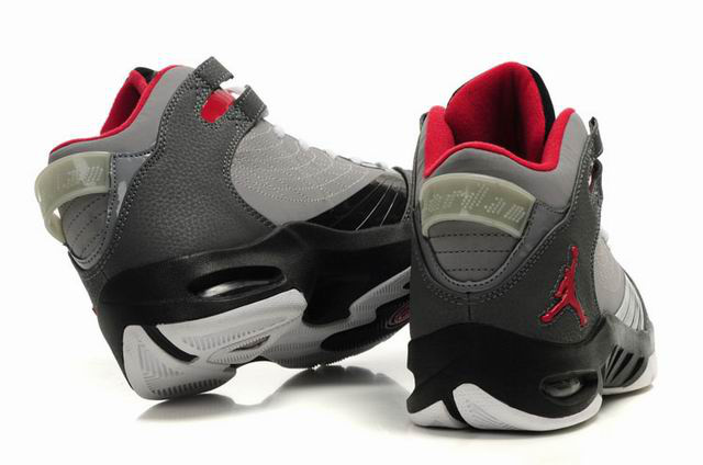Air Jordan New School Grey Black Red Shoes - Click Image to Close