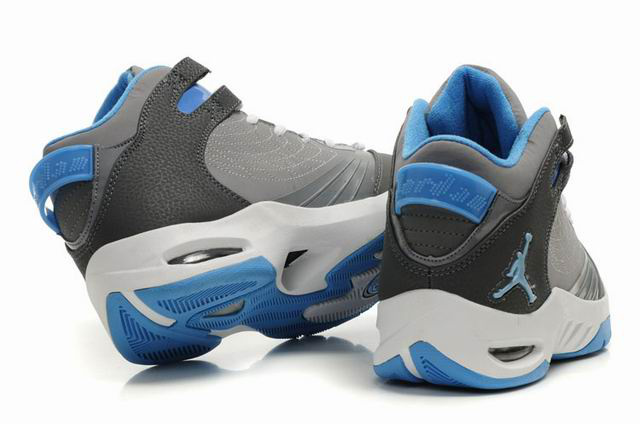 Air Jordan New School Grey White Blue Shoes - Click Image to Close