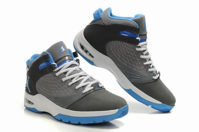 Air Jordan New School Grey White Blue Shoes - Click Image to Close