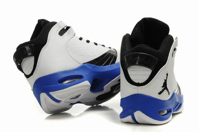 Air Jordan New School White Black Blue Shoes - Click Image to Close